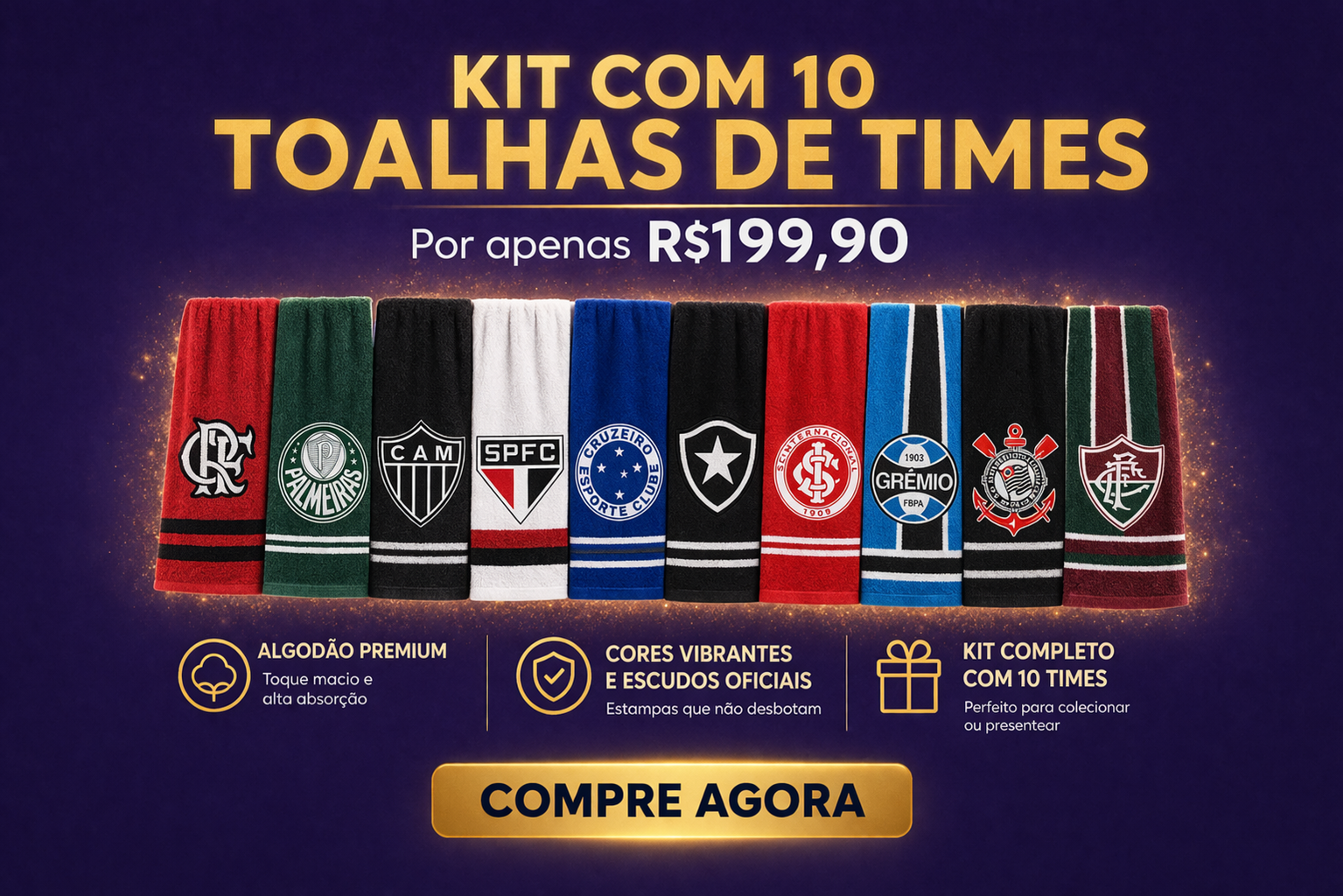 Conjunto Infantil de Camisas de Time no Atacado