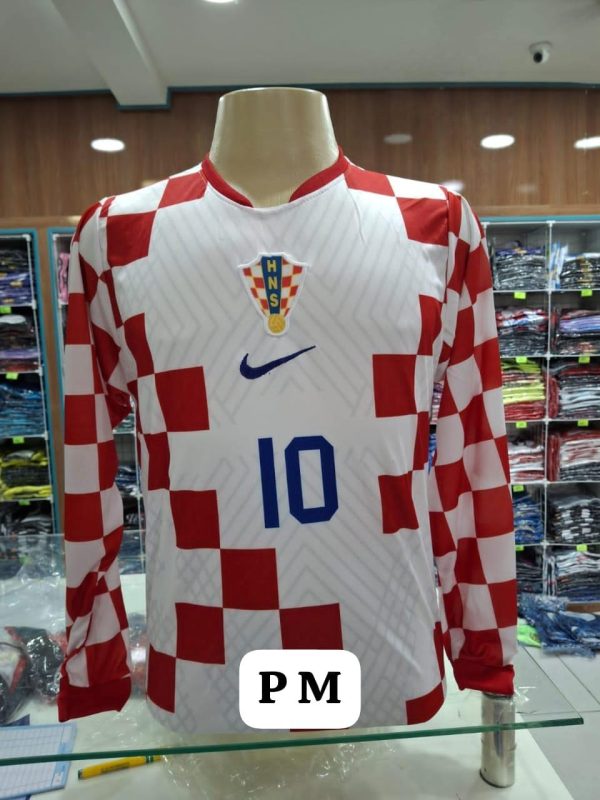 camisa de time manga longa da Croácia no atacado, Camisa De Time Manga Longa No Atacado R$19,99