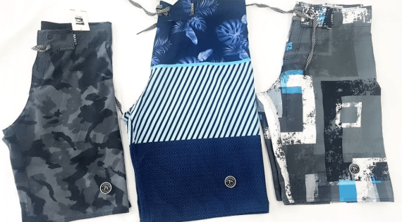 Kit com 05 Bermudas Elastano Atacado Impermeável 3 D