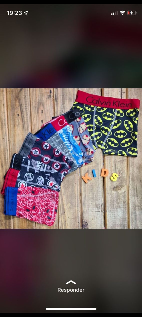 Kit c/10 Cuecas Box Infantil no atacado