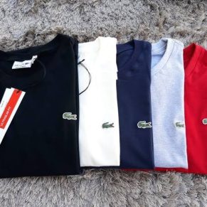 Kit Com 05 Camisas Lacoste Atacado Básica Modelos Peruana Importada 100% Algodão Pima