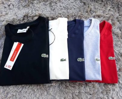 Kit Com 05 Camisas Lacoste Atacado Básica Modelos Peruana Importada 100% Algodão Pima
