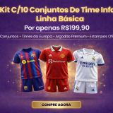 Kit C/10 Conjuntos De Time Infantil No Atacado
