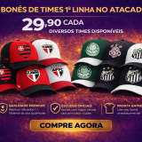 Kit C/10 Bonés De Time No Atacado | Modelos Variados com Preço de Fábrica