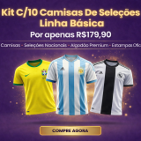 Kit C/10 Camisas De Seleções No Atacado