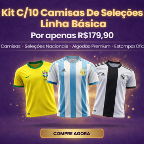 Kit C/10 Camisas De Seleções No Atacado