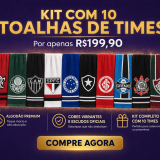 Kit Com 10 Toalhas de Times no Atacado