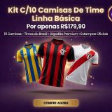 Kit C/10 Camisas De Time Brasileiros No Atacado